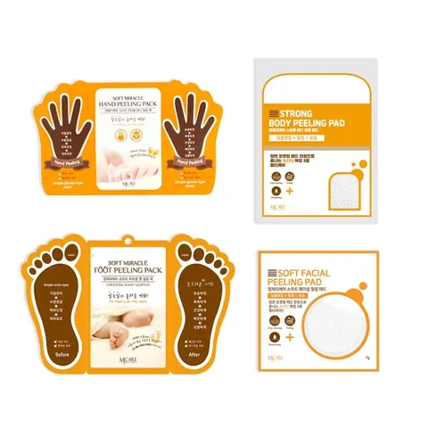 Mjcare 4-pcs Hand, Foot, Body And Face Peeling Set