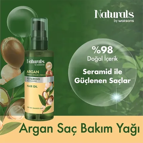Масло для волос с аргановым маслом 100 мл от Naturals By Watsons