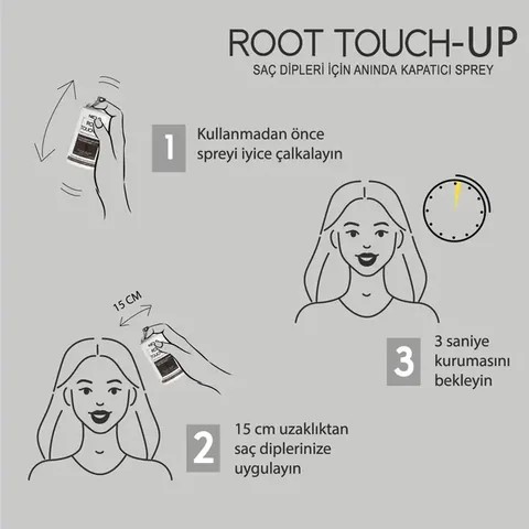 Neva Root Touch-up Concealer Spray Dark Brown 75 ml