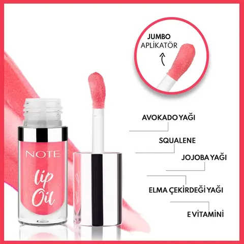 Note Lip Oil Moisturizing And Shining Lip Care Oil 20 pink For Me Pink