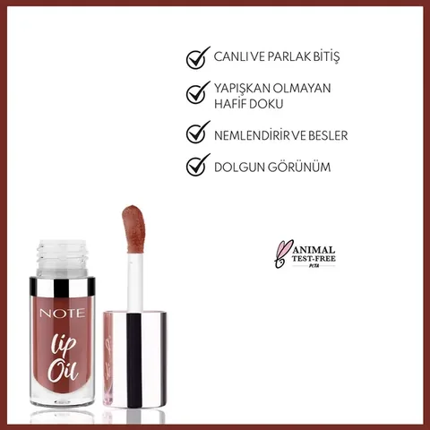 Note Lip Oil Moisturizing And Shining Lip Care Oil 60 mocha Kiss Brown