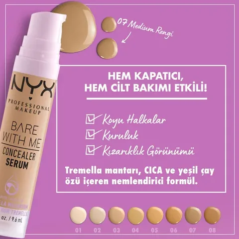 Nyx Professional Makeup Bare With Me Concealer Serum 07 medium
