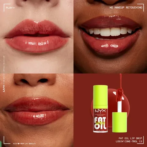 Nyx Professional Makeup Fat Oil Lip Drip Shine Lip Oil Losin' Cone-trol