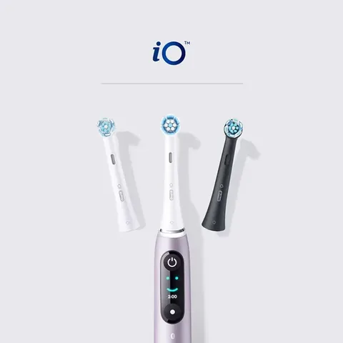 Oral-B رأس فرشاة أسنان بديلة قابلة لإعادة الشحن من أورال-بي آي أو، أسود، قطعتان