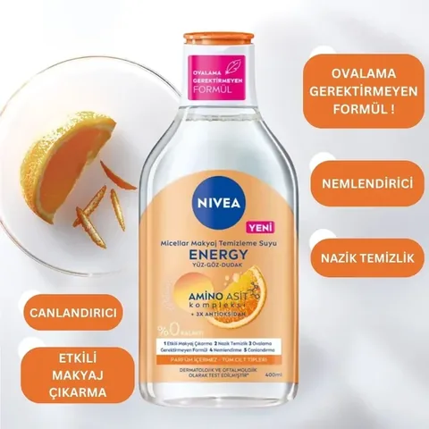 Nivea Micellar Make-up Remover Water Energy 400 ml