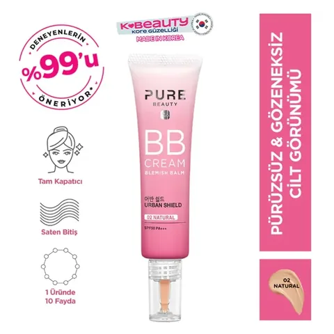 Pure Beauty Bb Cream Spf50 pa+++ Natural 30 ml