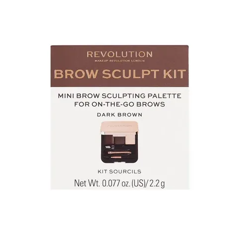 Revolution Brow Sculpt Dark Eyebrow Kit