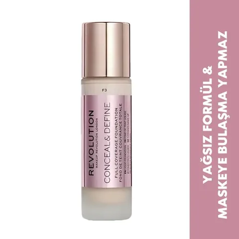 Revolution Conceal &amp; Define Foundation F3