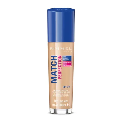 Rimmel London Match Perfection Foundation No: 102 light Nude