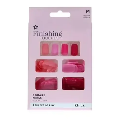 Superdrug Finishing Touches False Nails Pink