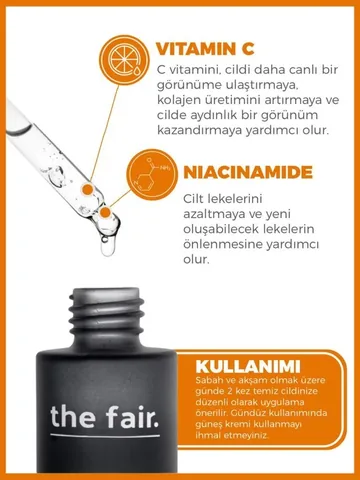 The Fair Aufhellendes Serum 2% Vitamin C und 2% Niacinamid 30 ml