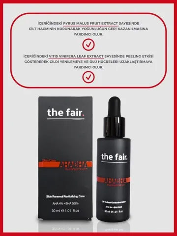 The Fair Peel Bright Serum 4% Aha &amp; 0.5% Bha 30 ml