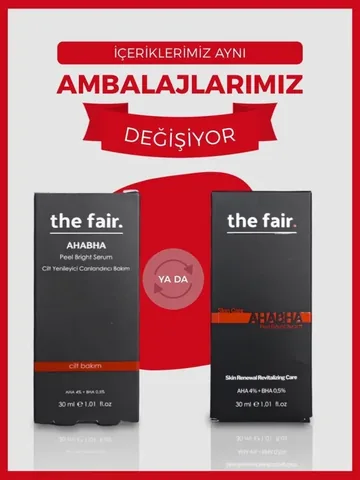 The Fair Peel Bright Serum 4% Aha &amp; 0.5% Bha 30 ml