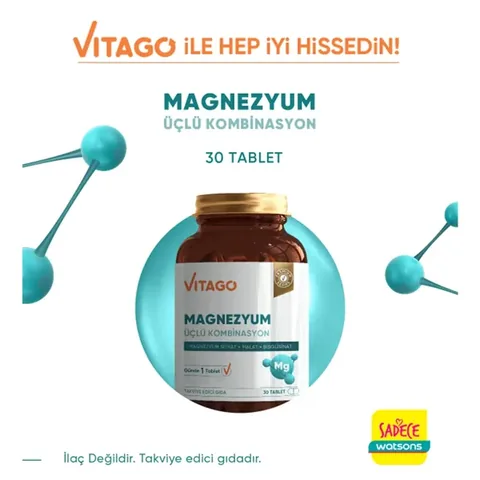 Vitago Magnesium Triple Effect Tablet 30's
