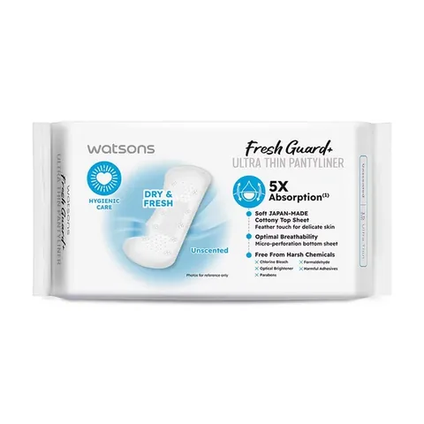 Watsons Fresh+ Ultra Thin Unscented Daily Pads 40 pcs