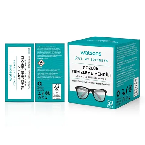 Watsons Glasses Cleaning Wipes 52 pcs