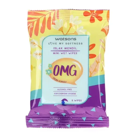 Watsons Mini Wet Wipes Omg Flower Scented 3 x8 pcs