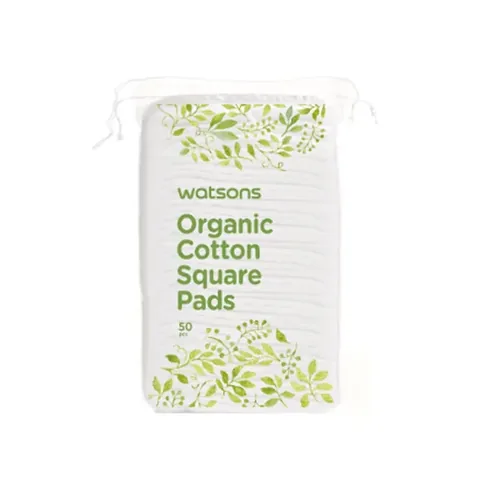 Watsons Organic Square Make-up Cotton 50 pcs