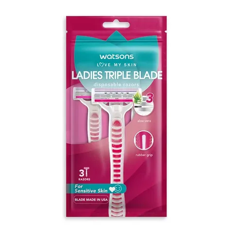 Watsons Women's 3 blade Disposable Razor Set Of 3