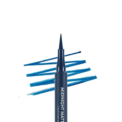 Flormar Midnight Matte Navy Blue Eyeliner Pencil - Long-Lasting