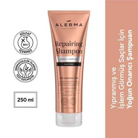 Alerma Intensive Repair Shampoo 250ml - Sulfate-Free Formula