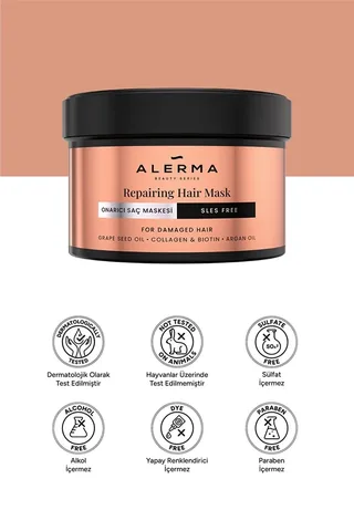 Alerma Intensive Repair Hair Mask 240ml - Sulfate-Free Formula