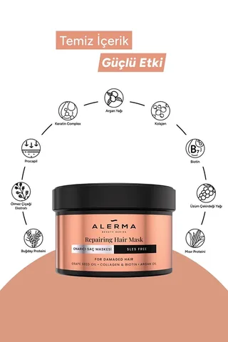 Alerma Intensive Repair Hair Mask 240ml - Sulfate-Free Formula