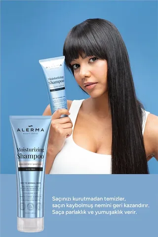 Alerma Moisturizing Shampoo 250ml - Sulfate-Free, Vegan, Hydrating