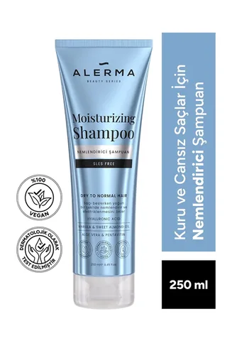 Alerma Moisturizing Shampoo 250ml - Sulfate-Free, Vegan, Hydrating