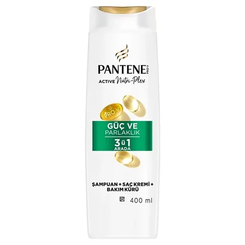 Pantene Power & Shine 3-in-1 Shampoo 400ml - Strength & Care
