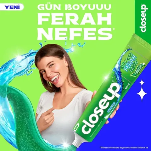 Closeup معجون أسنان كلوز أب بنكهة المنثول المنعشة ٥٠ مل تركيبة الزنك النشط والجل