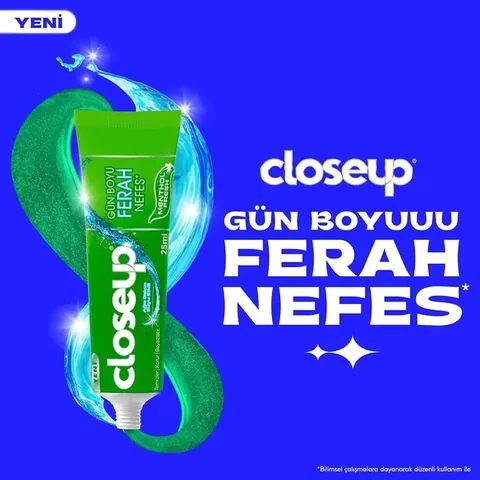 Closeup Menthol Fresh Toothpaste 25ml - Active Zinc Gel Formula
