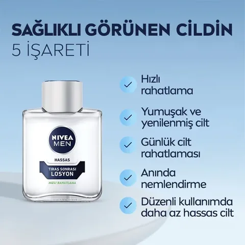 Nivea Men Sensitive Skin Lotion 100ml - Soothes &amp; Hydrates