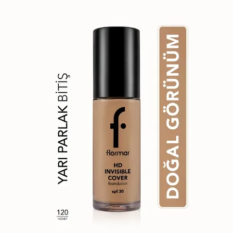 Фонд для лица Flormar HD полуматовый SPF30