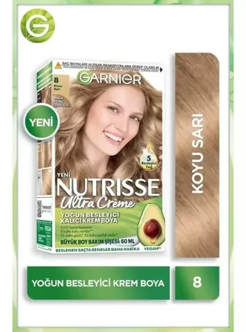 Garnier غارنييه نوتريس كريم صبغة الشعر المغذي تغطية ١٠٠٪ للشعر الرمادي
