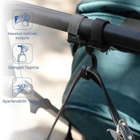 خطاف عربة أطفال 360° قابل للتعديل من بيبي جيم Babyjem