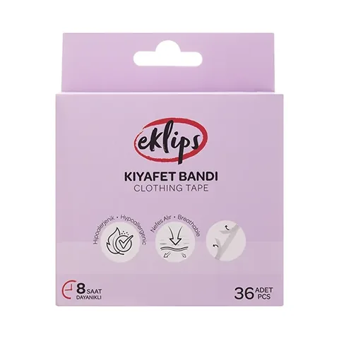 Eklips شريط تثبيت الملابس من إكلبس، 36 قطعة، عرض 10 سم، تثبيت قوي