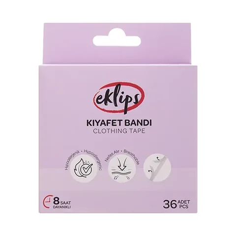 Eklips شريط تثبيت الملابس من إكلبس، 36 قطعة، عرض 10 سم، تثبيت قوي