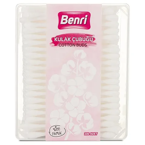 Benri 200 Cotton Ear Cleaning Sticks - Versatile & Safe Use