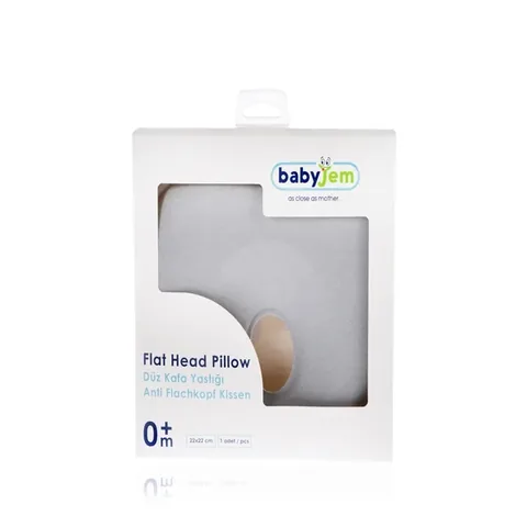 Babyjem Flachkopf Kissen - Grau
