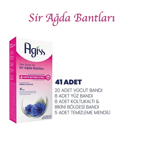 Agiss Normal Skin Wax Strips - 41 Count Hair Removal Set
