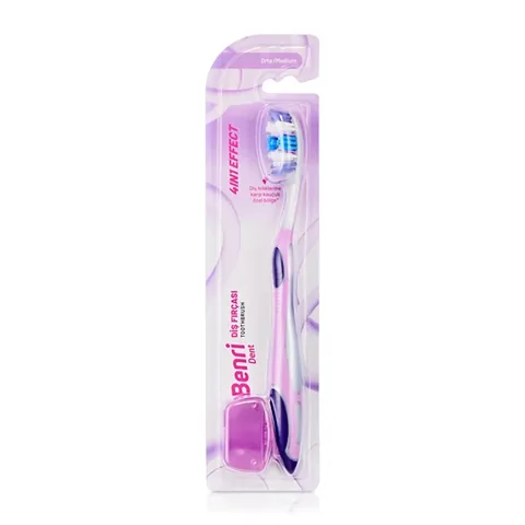 Benri Dent 4-in-1 Medium Hardness Toothbrush for Stain Removal