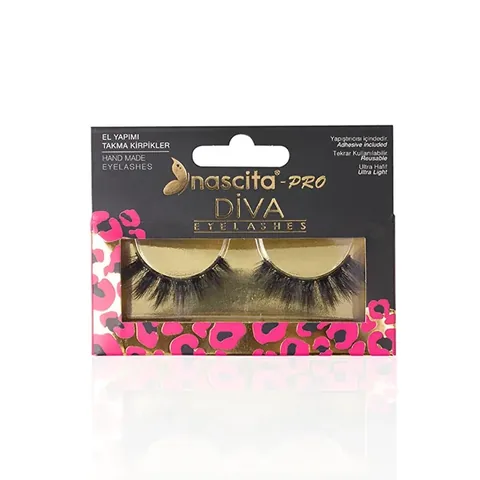 Nascita Diva 3D False Eyelashes S118 - Smoky Look, Hand-Made