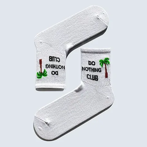 Carnaval 7-Piece Slogan Design Cotton Sock Set