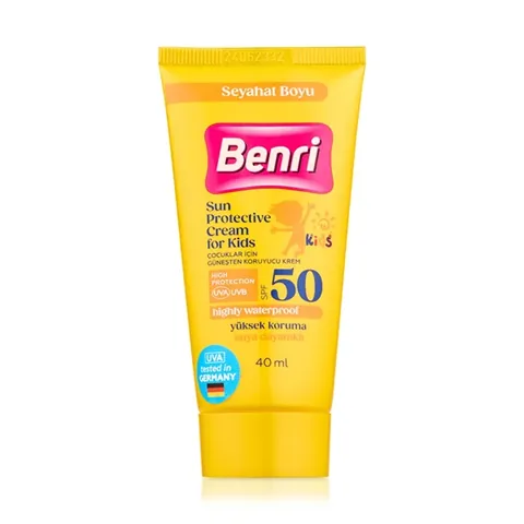 Benri Kids Sunscreen Cream SPF 50 - Water-Resistant 40ml