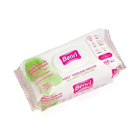 Benri Surface Cleaning Towels - 100 Stain-Free Wipes