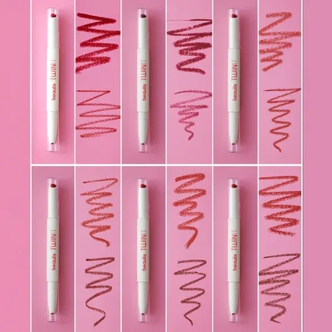 Beaulis Twin It Double-Sided Lipstick &amp; Pencil - Dark Salmon
