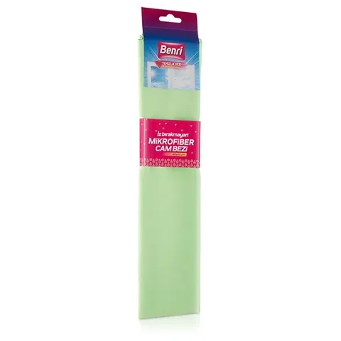 Benri Microfiber Glass Cloth - 40x40cm, Streak-Free Cleaning