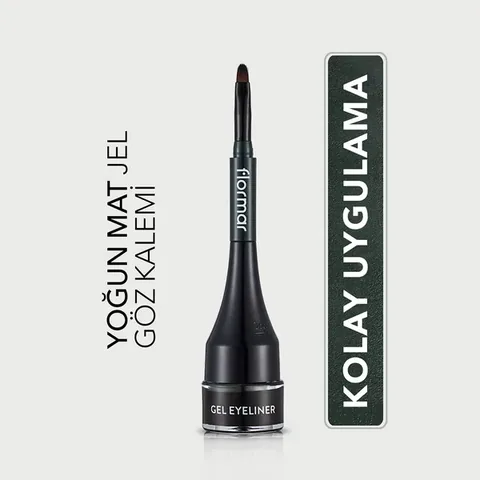 Flormar Gel Eyeliner 04 Green - Long-Lasting Matte Formula
