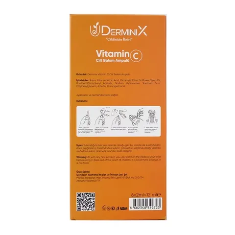 Derminix Vitamin C Skin Care Ampoule 12ml – Brightening Serum